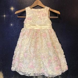 American Princess cream and pink party dress